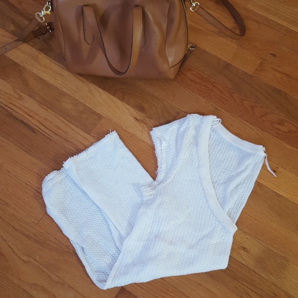 Free People cream off white knit shirt